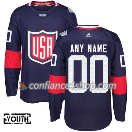 Adidas Maillot de Hockey États-Unis Personnaliser Coupe du monde de hockey sur glace 2016 Bleu Premier - Enfant Adidas Maillot de Hockey États-Unis Personnaliser Coupe du monde de hockey sur glace 2016 Bleu Premier - Enfant